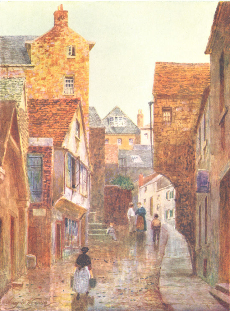 CHANNEL ISLANDS. Berthelot Street, St. Peter-Port, Guernsey 1904 old print